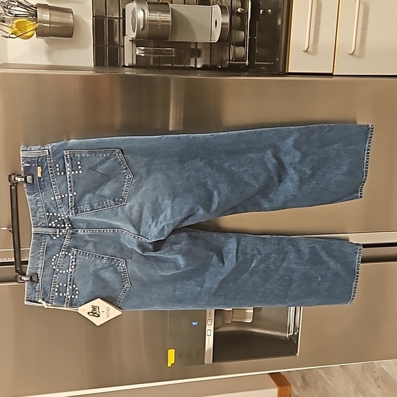 💕BOWIE x MOTHER💕 The Rambler Zip Ankle Jeans ~ Under Pressure 33 NWT - Picture 12 of 16